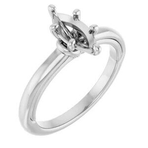 1 Carat Lab Grown Marquise Solitaire Engagement Ring